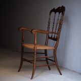 Vintage Chiavarina chair with armrests, 1950s