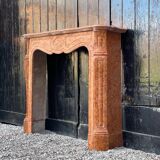 Louis XV style fireplace in red marble from verona