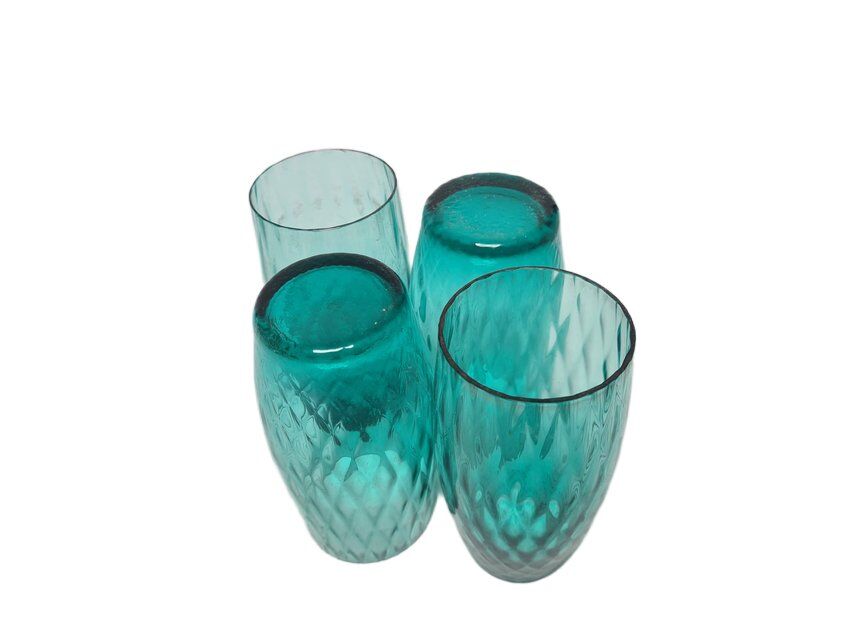Vintage cocktail glasses by Sarnecki for Krosno Glassworks, Poland, 1970s, set of 4