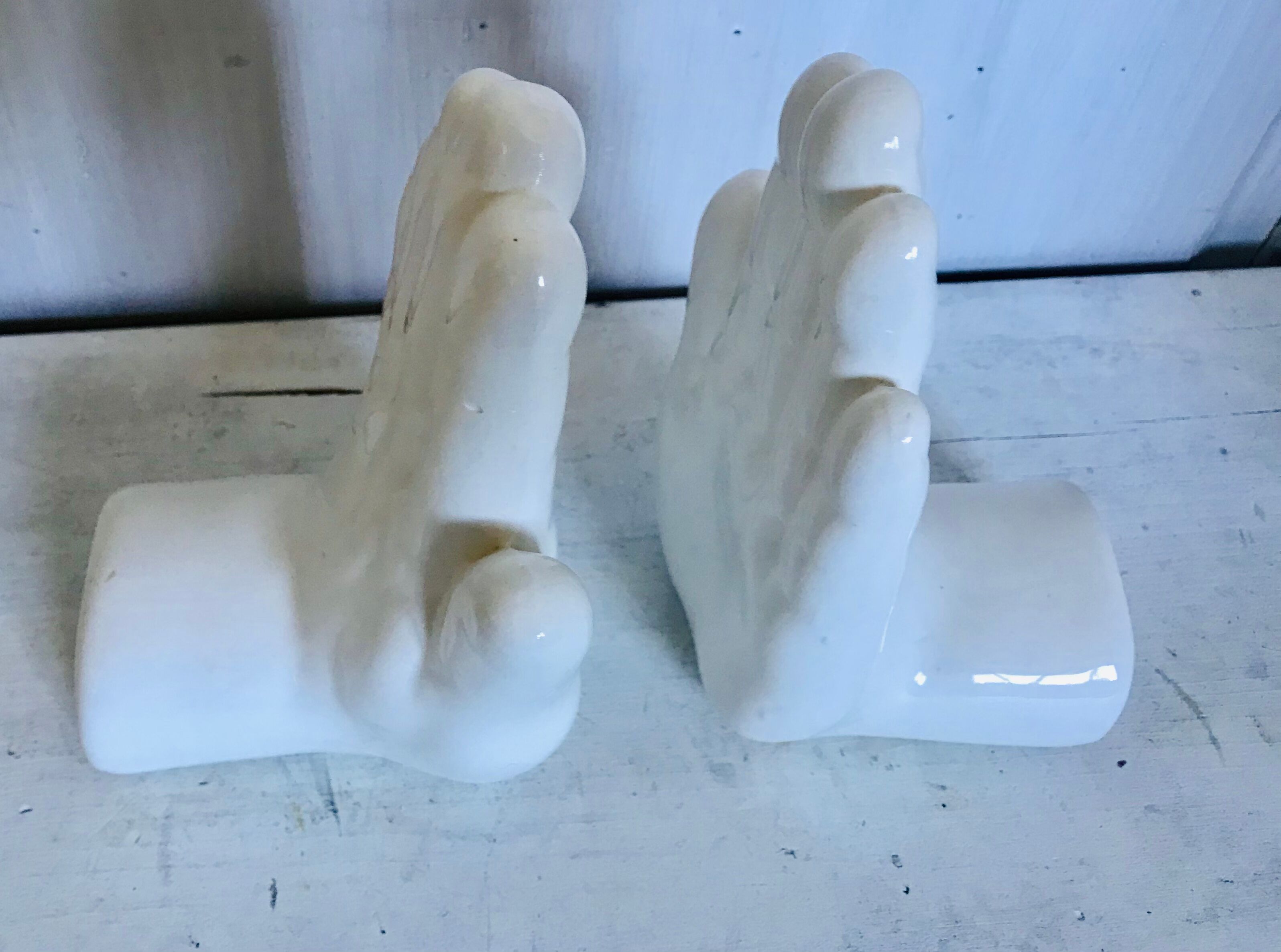 Pair of vintage book clamts