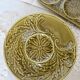 Gien 1960s 7-piece barbotine artichoke tableware set