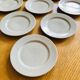 11 Assiettes à dessert en grès moucheté vintage