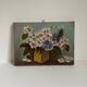 Small oil on old canvas