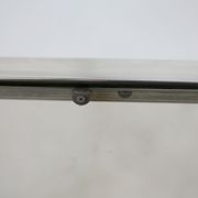 Double coffee table trays smoked glass steel. France, circa 1970