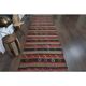 1970s Turkish Oushak Handmade  Red Brown Kilim Runner Rug 108x350