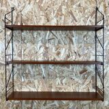 60s 70s teak string shelf wall shelf Danish design Denmark