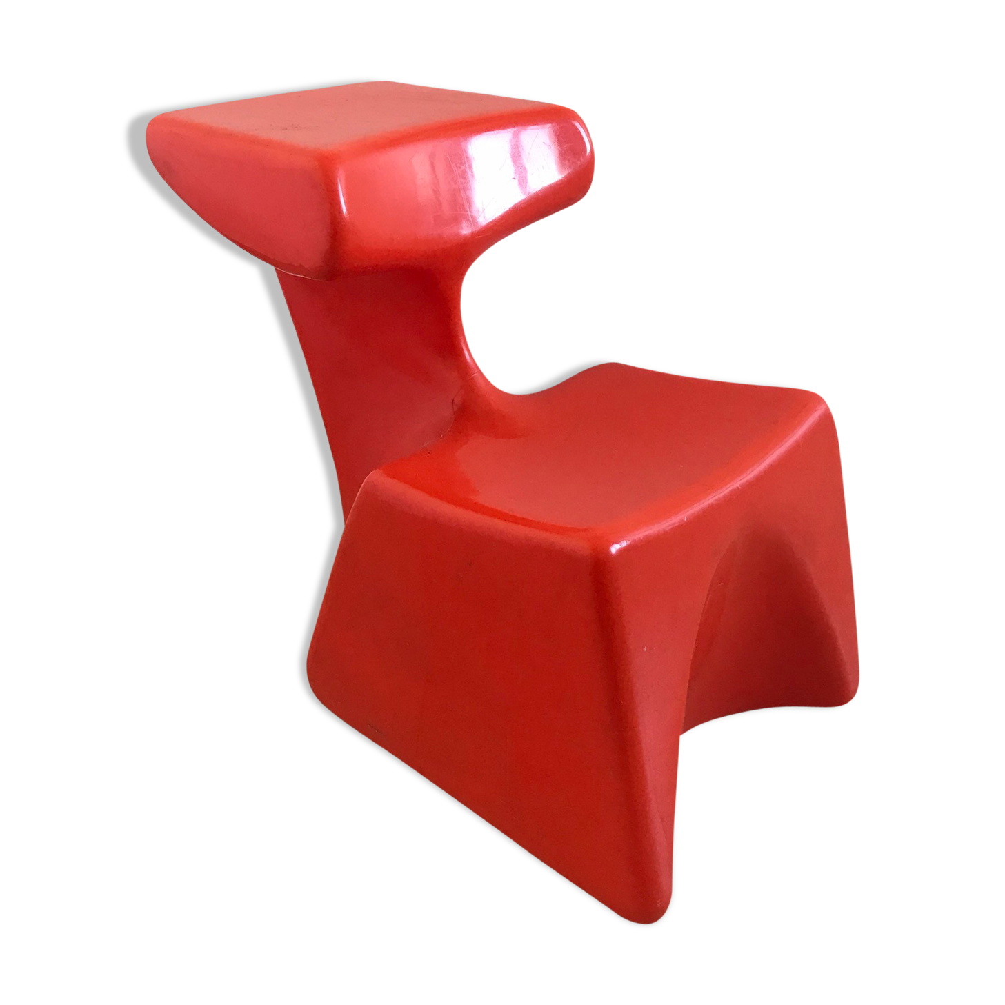 Children's desk with integrated stool Zocker Luigi Colani