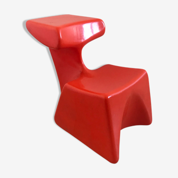 Children's desk with integrated stool Zocker Luigi Colani