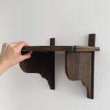 Antique wooden wall shelf.
