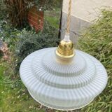 Vintage frosted glass pendant lamp