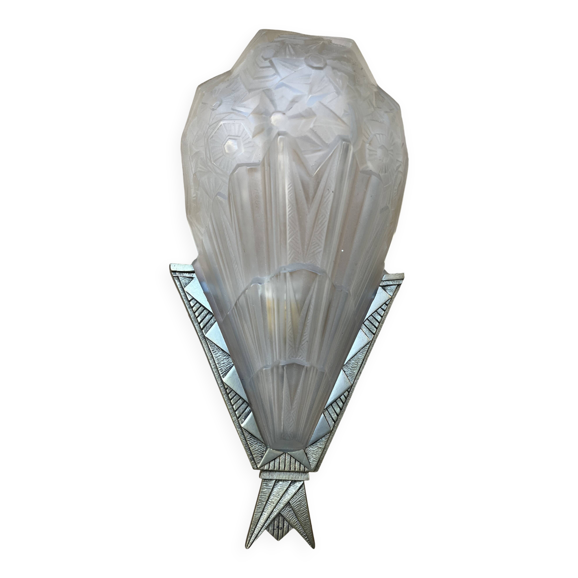 Signed art deco wall light