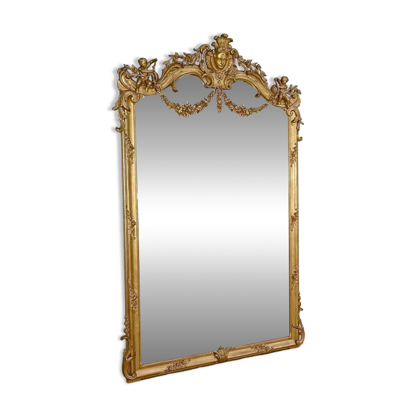 Important mirror in the style of Louis XIV – Louis XV, Napoleon III period – Mid-19th century