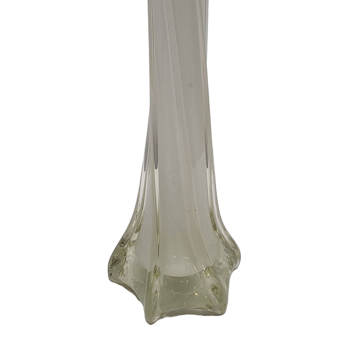 Vintage Twisted Opaline Vase, 1970s
