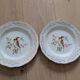 Two antique plates gien – yokohama model – 19th century earthenware