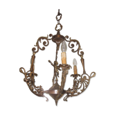 Lustre en bronze avec angelots