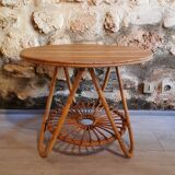 Vintage rattan coffee table