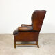 Vintage sheep leather wingback armchair london
