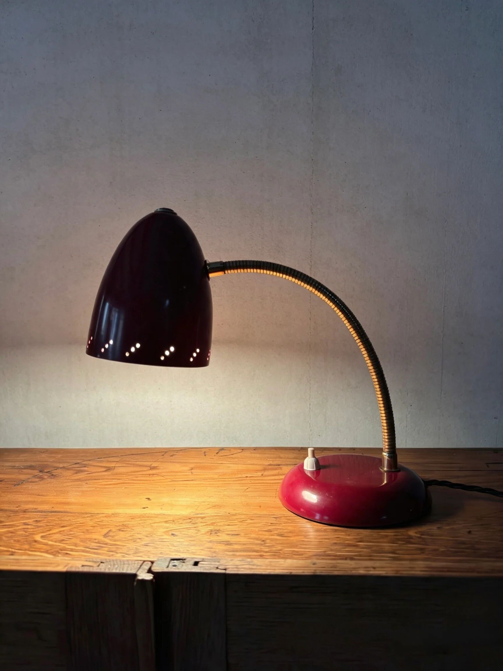 1960s Dutch gooseneck table lamp