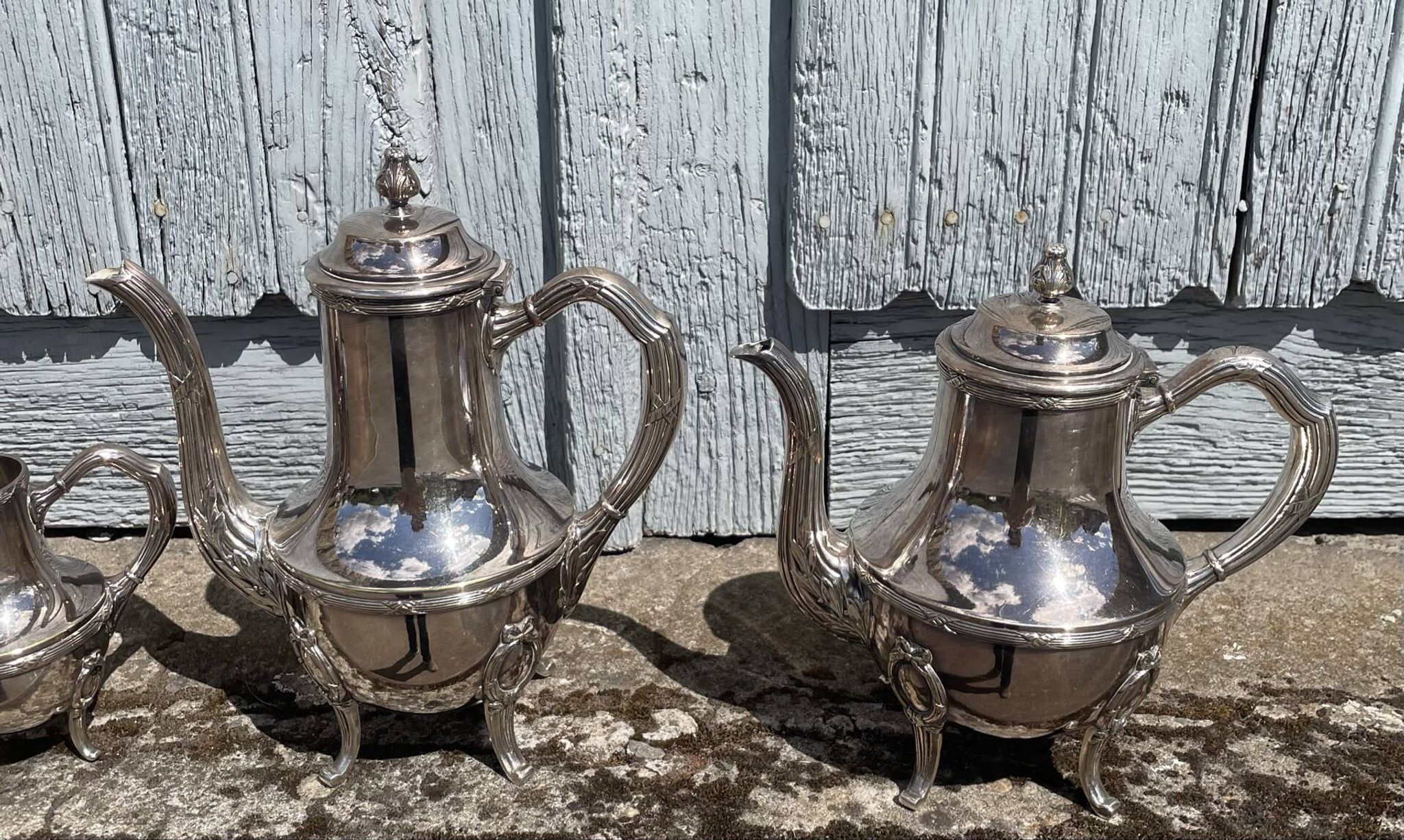 Service à thé et à café métal argenté