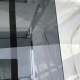 Rolling service chrome smoked glass dark grey