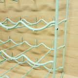 Metal aqua green bottle rack