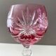 Crystal glass, coloured wine glass, pink