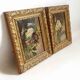 Pair of paintings Late 19th century 30 x 24 cm "bouquet duo"