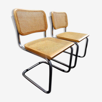 Pair of chairs model "Cesca" by Marcel Breuer