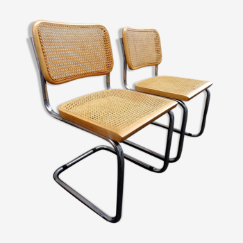 Paire de chaises modèle "Cesca" par Marcel Breuer