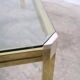 Table basse italienne chromée et verre, années 1970