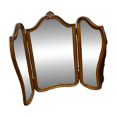 Art Deco style solid wood triptych mirror