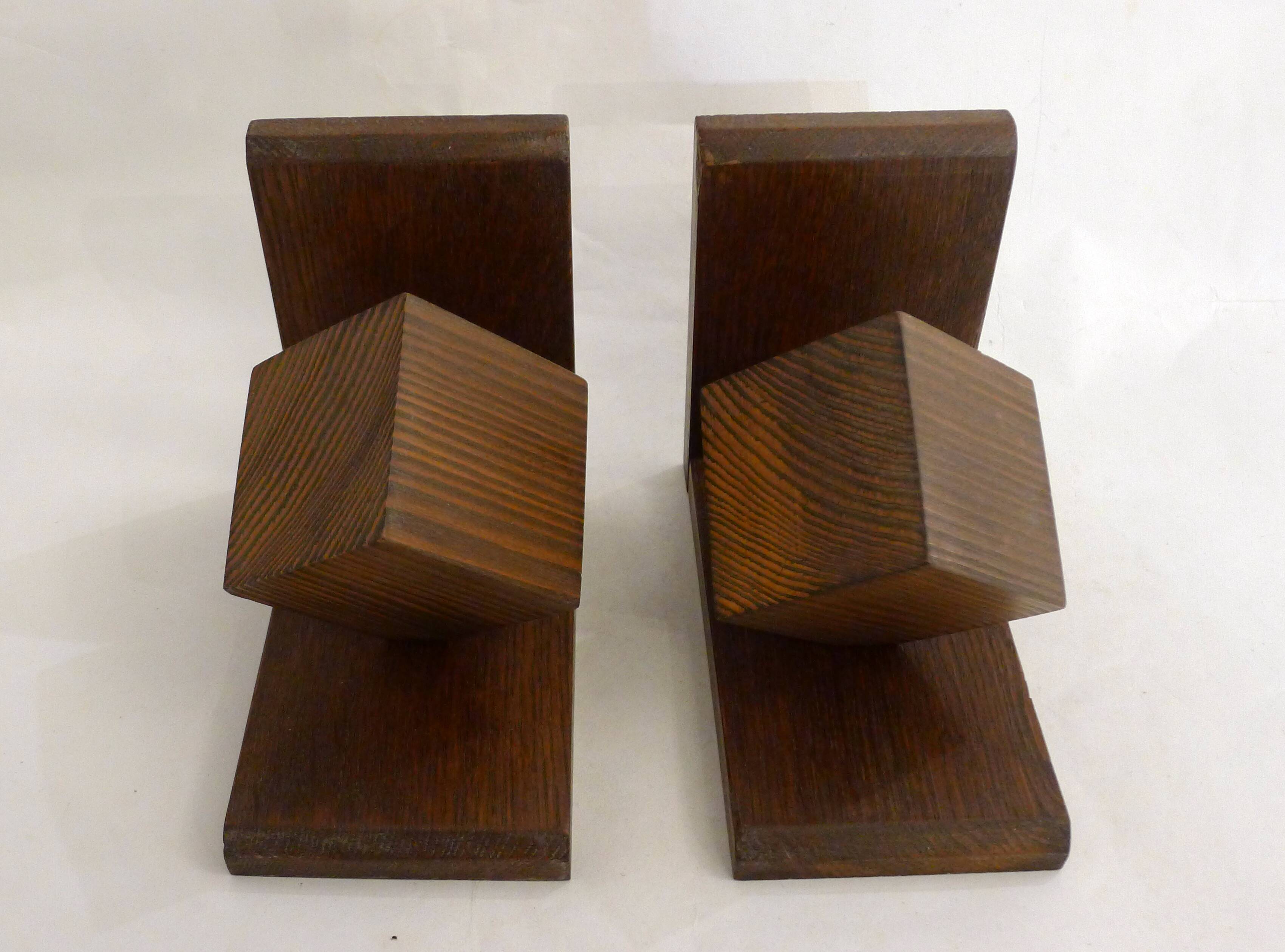 Paire de serres-livres Cubes