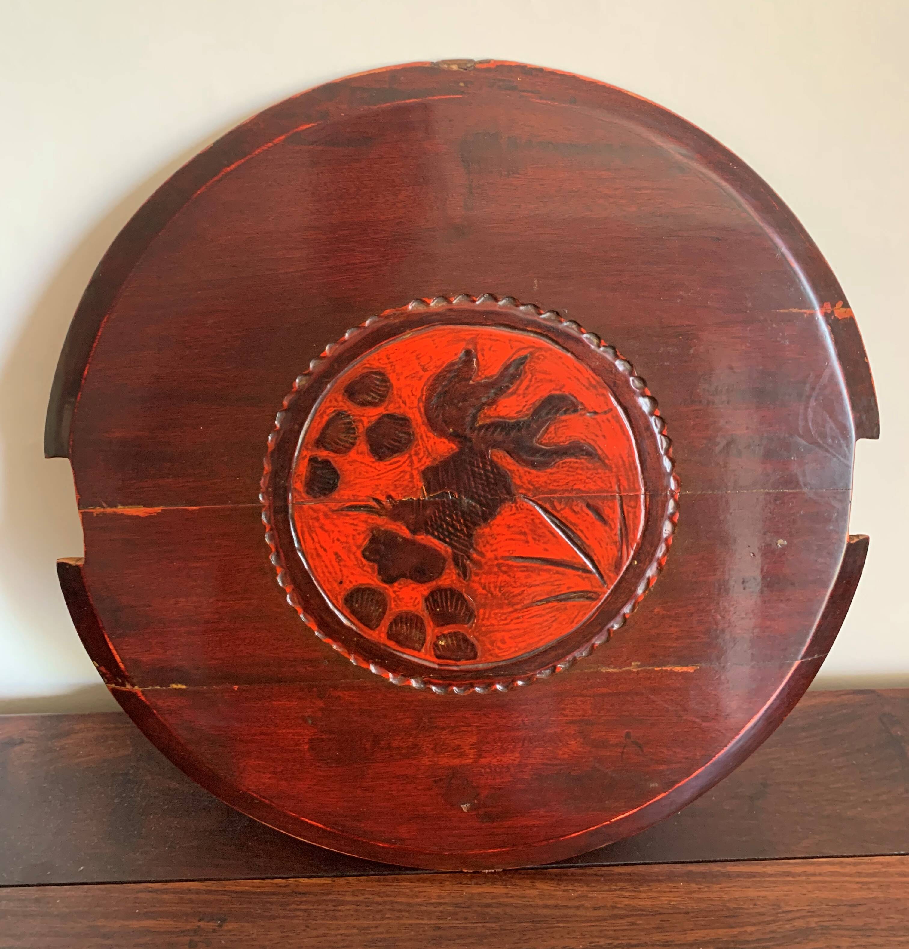 Chinese lacquered basket