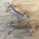 Poignées de porte "Lézards" en  fer forgé recyclé artisanale