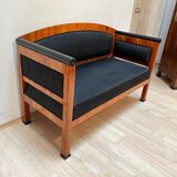 Biedermeier Sofa in Cherry Veneer and Horsehair, South Germany, 1830s