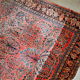 Handmade antique Persian Sarouk rug 4' x 6.8' (122cm x 207cm) 1920s - 1B784