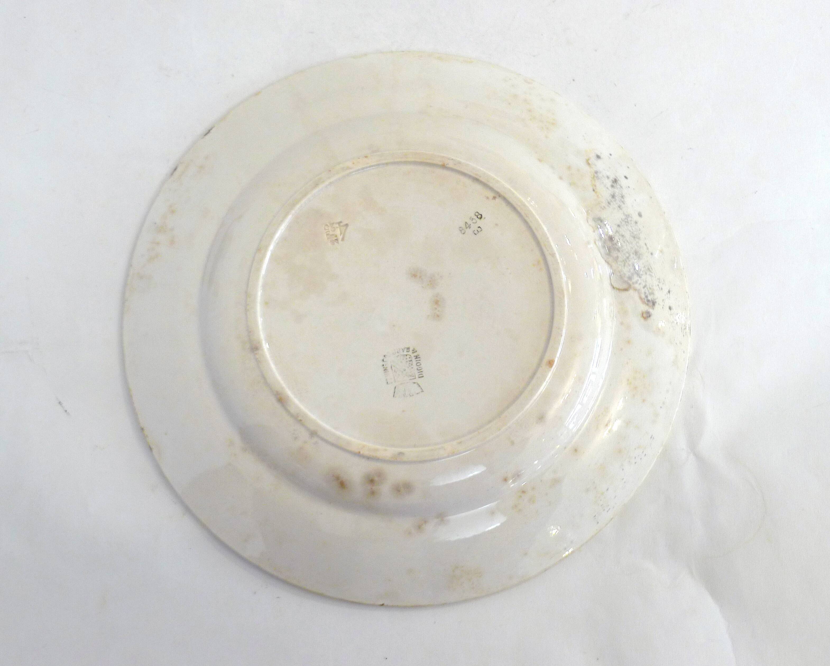 Plate / dish Iron earth Digoin late 19th century