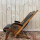Fauteuil de bateau Chesteefield en acajou et cuir