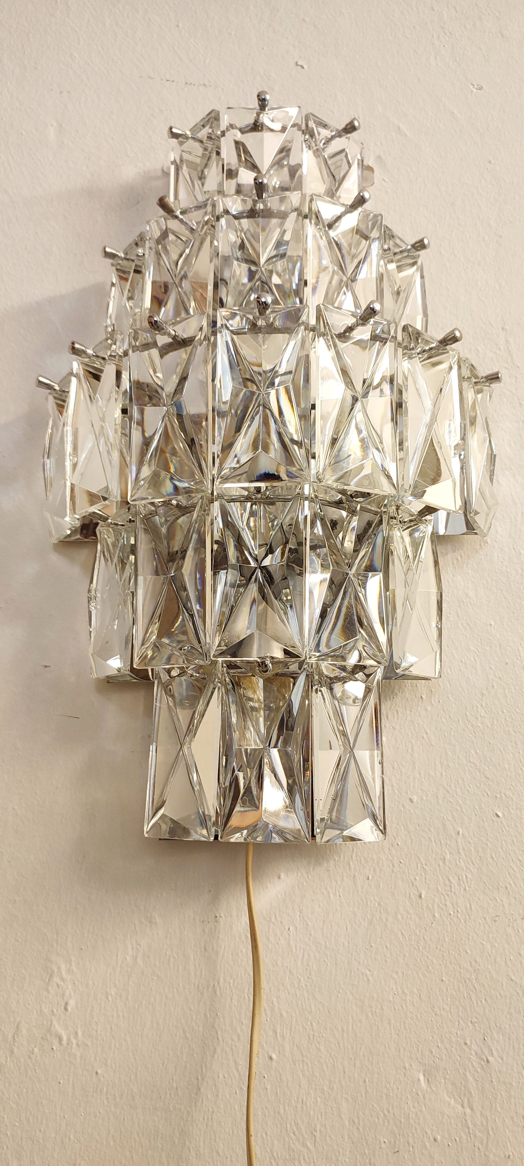 Kinkeldey glass wall lamp, Germany, 1970