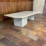 Travertine coffee table