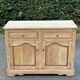 Renovated Parisian-style sideboard in light raw solid wood