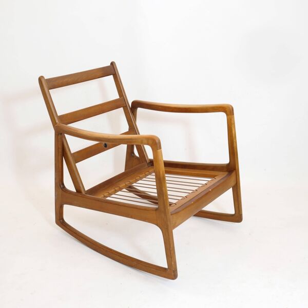 Ole Wanscher, fauteuil à bascule FD110 des années 50.