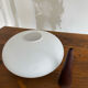 Louis Kakff teak and opaline pendant lamp
