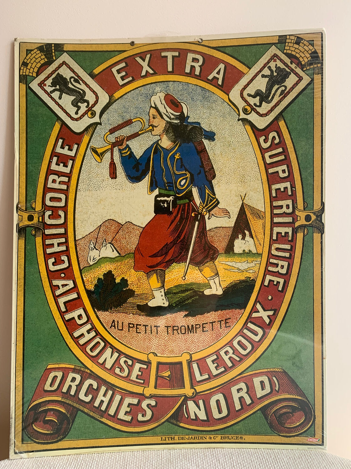 Lithographed poster "Chicorée Leroux"