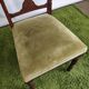 Set de 3 chaises anglaises velours vert