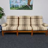 Set de salon vintage des années 70 en teck 6 pièces