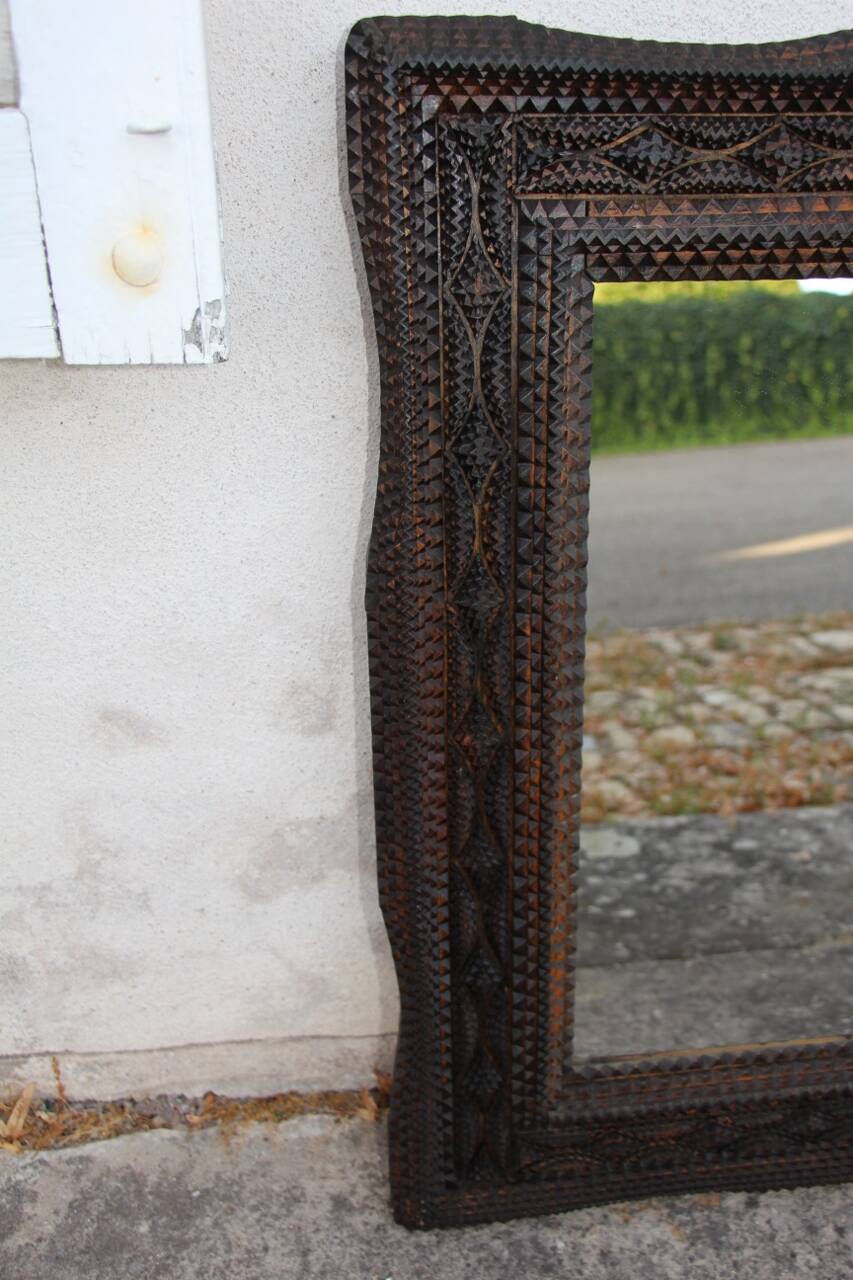 Mirror Style Tramp Art 19th Century