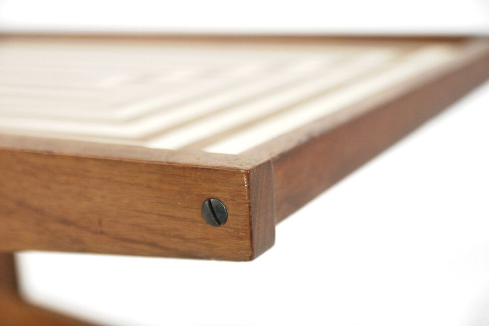 Cart bar teak with pattern maze 1960 s