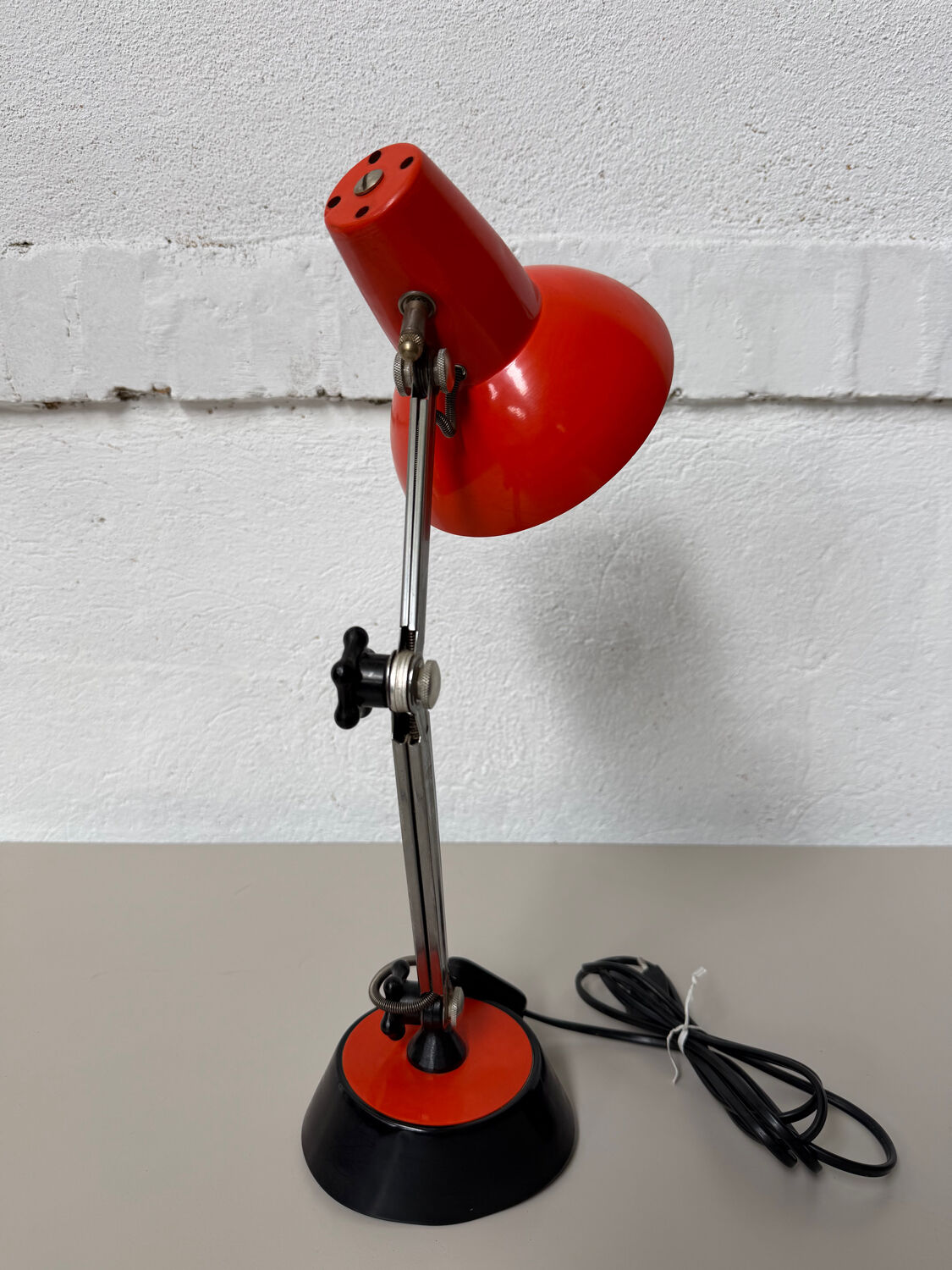 Design desk lamp 70 black and orange metal