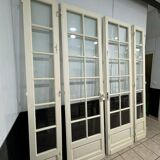Double glass door in the living room of a Haussmannian apartment